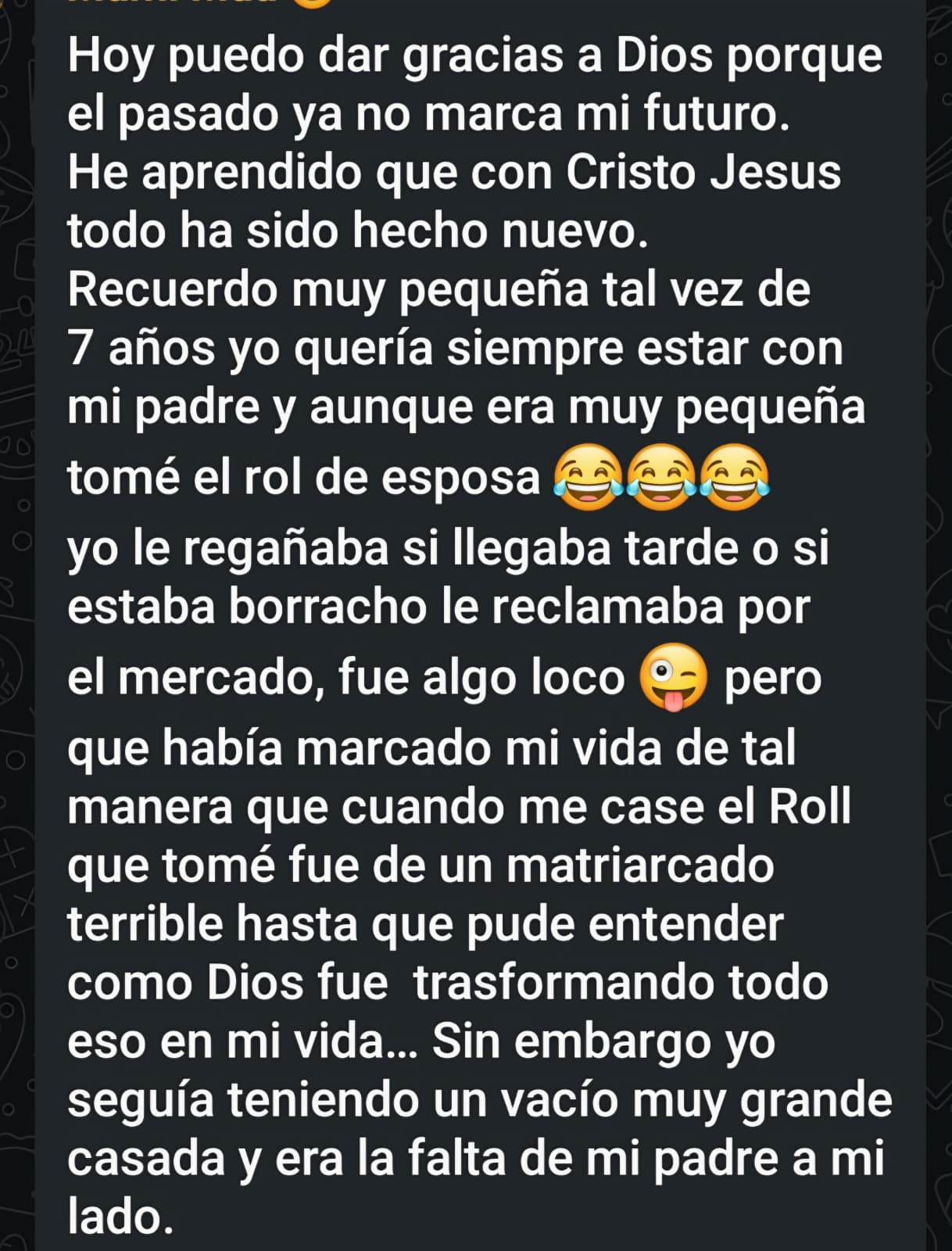 Testimonio de alumna